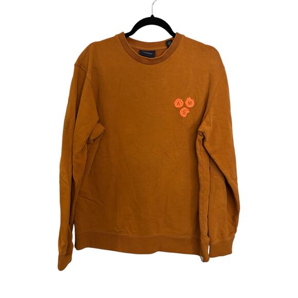 Scotch & Soda Sweatshirt Mens Large Amsterdams Blauw Pullover Burnt Orange Knit - Picture 1 of 5